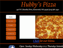 Tablet Screenshot of hubbyspizza.com